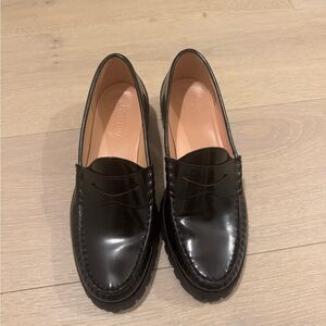 J. Crew Black Leather Loafers